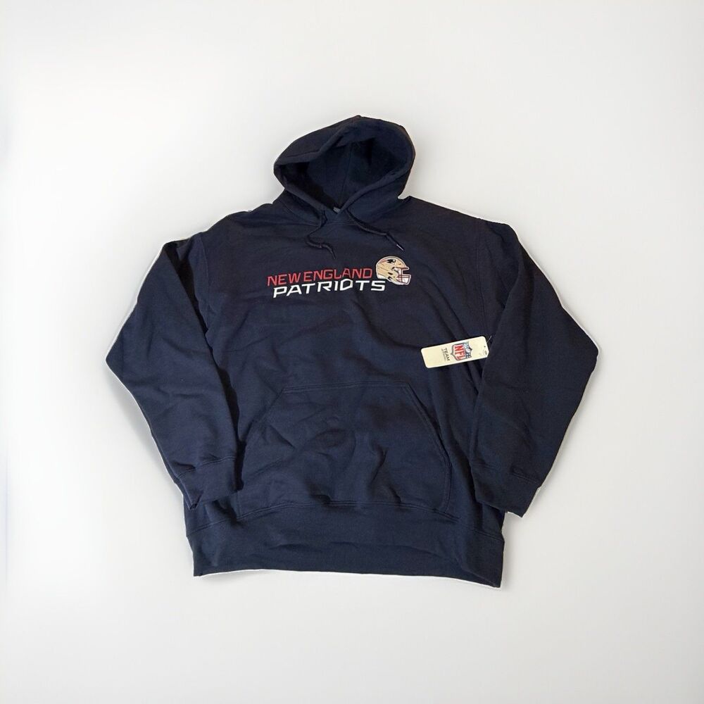 New England Patriots Hoodie Men’s Large Gildan Heavy Blend NWT NFL Navy